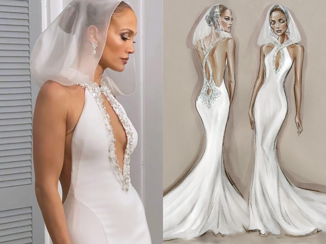 Jennifer Lopez和Ben Affleck婚禮溫馨浪漫！解構J.Lo三襲Ralph Lauren婚紗的華麗細節