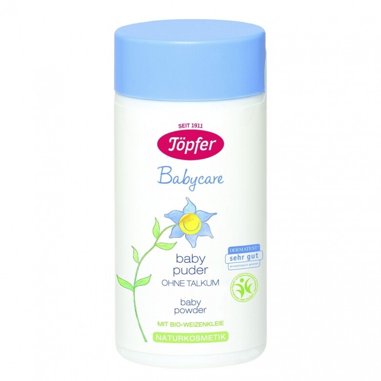 德國品牌Topfer的爽身粉為有機成分，而且20大無添加，蘊含有機麥麩、金盞花