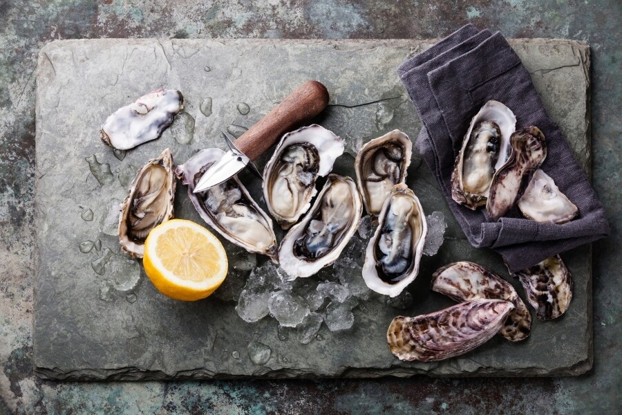 貝殼類食物含有豐富的鋅，包括蠔、蛤等