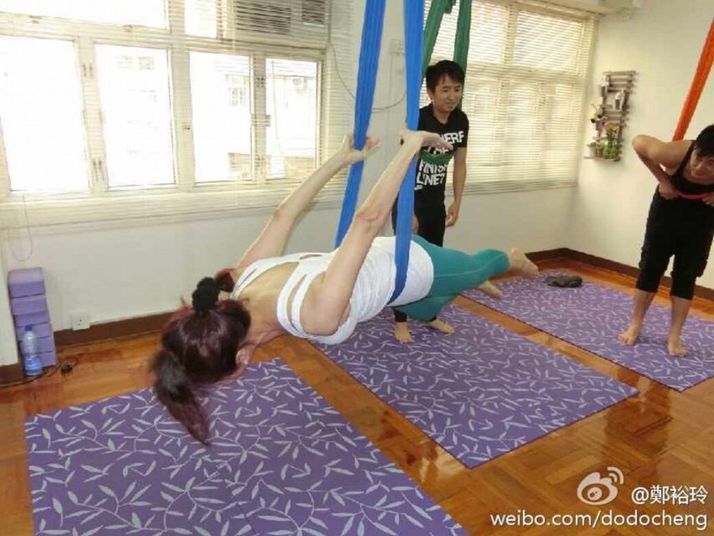 Dodo Cheng, 女星, 鄭裕玲, 健康, 養生, 空中瑜伽