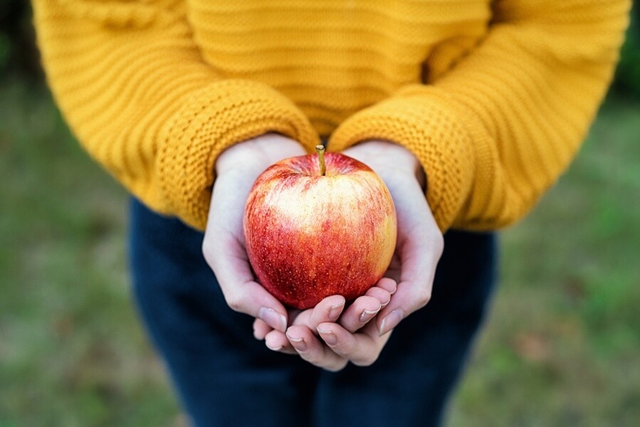 蘋果當中含有有微量元素鋅、鈣、磷、鐵、鉀及維他命B1、維他命B2、維他命