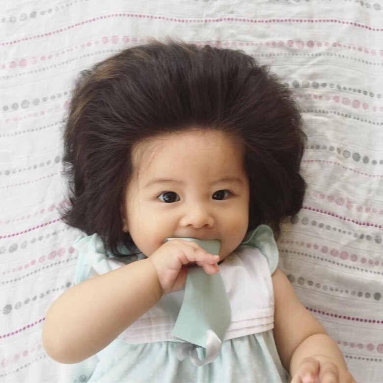 Baby Chanco 的媽媽在上年五月正式為女兒設立了 Instagram 帳號並命名為「髮紀錄」