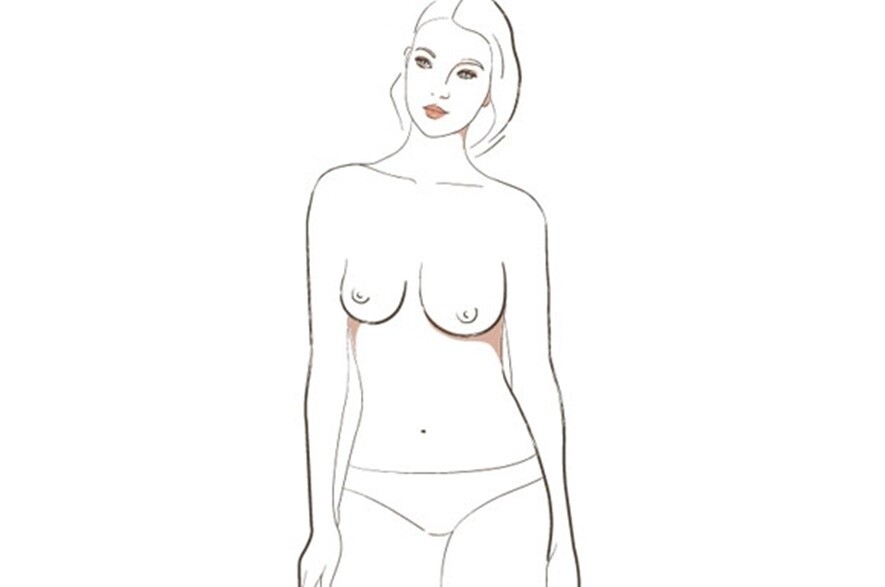 胸型：不對稱型很多女性的兩個乳房都不是完全一樣大，如果你的胸型很