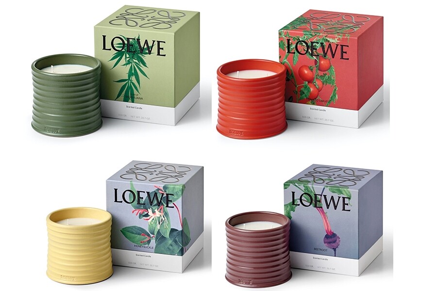 Loewe創意總監Jonathan Anderson早前在個人Instagram上，率先分享四款香氛蠟燭的資訊，四款Loewe