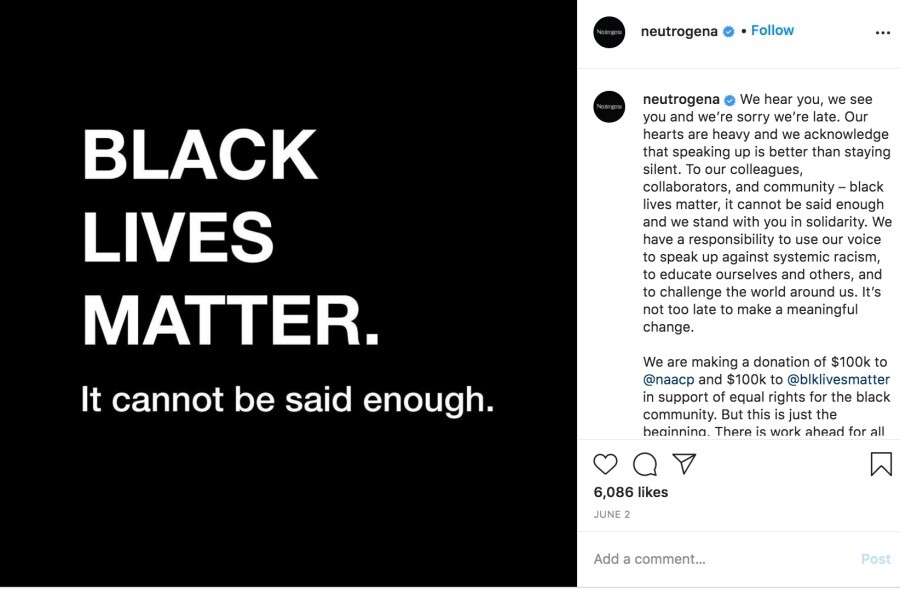 自 #BlackLivesMatter 引發的的種族歧視議題，由美國開始不少品牌等都被批評，Johnson & Johnson首先