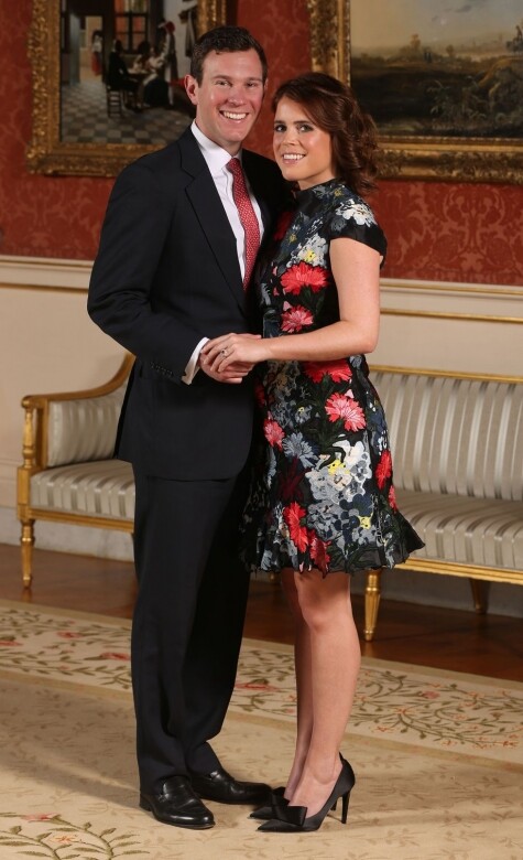 尤金妮公主Princess Eugenie在2018年1月宣佈與Jack Brooksbank訂婚，婚禮在整整一年後才舉辦