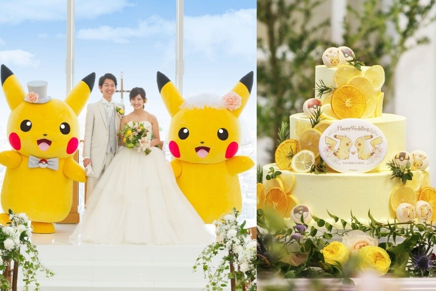 比卡超迷準備瘋掉！日本推「Pokemon婚禮」，從喜帖、伴郎伴娘到結婚蛋糕都是比卡超
