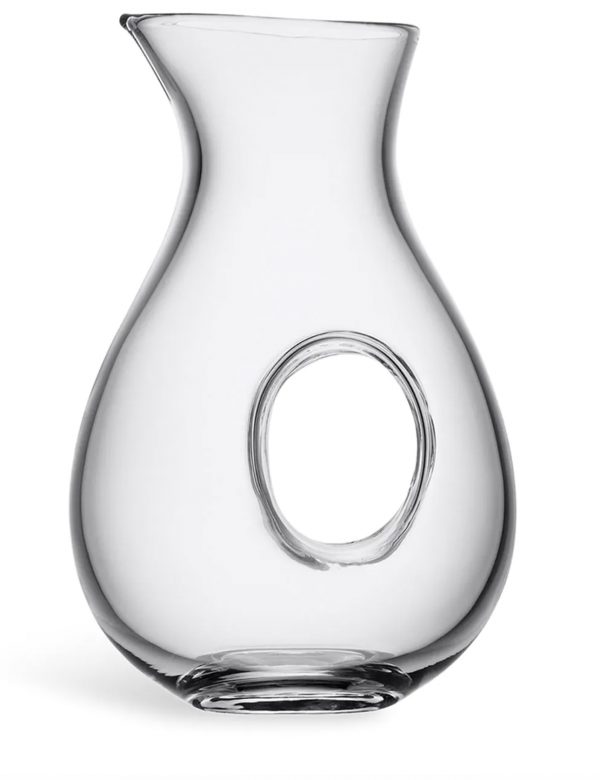 LSA International的這款透明玻璃Ono大水罐具有透明設計和幾何鑲板設計。