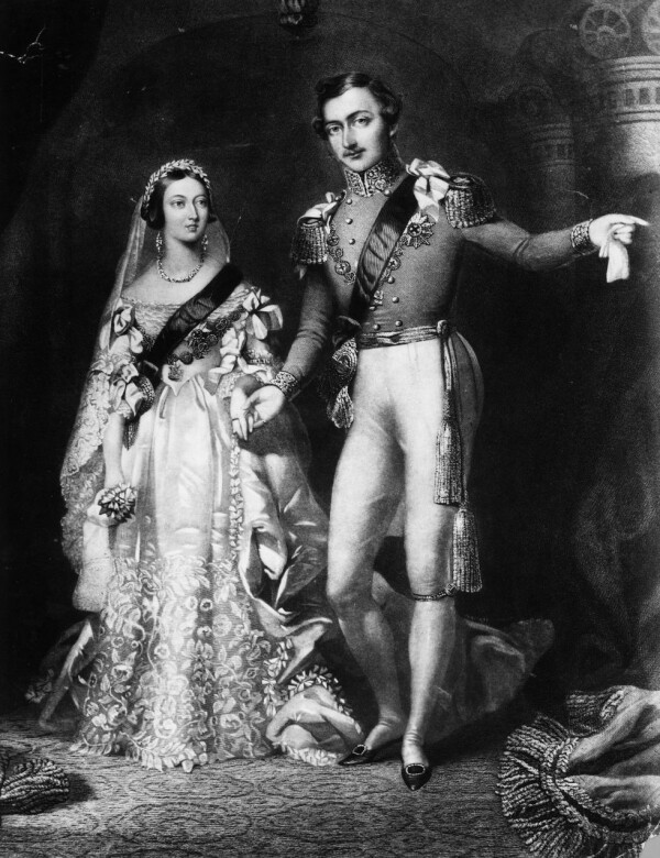 在19世紀初，交換婚戒的做法仍在新娘子間仍未算普遍，但維多利亞女王