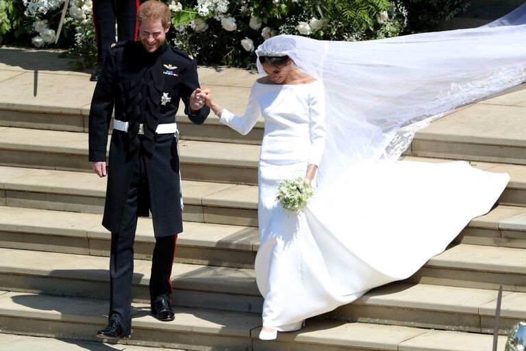 王室婚禮對婚紗界的影響力可謂非同凡響。Meghan Markle在婚禮中穿著簡潔的Givenchy