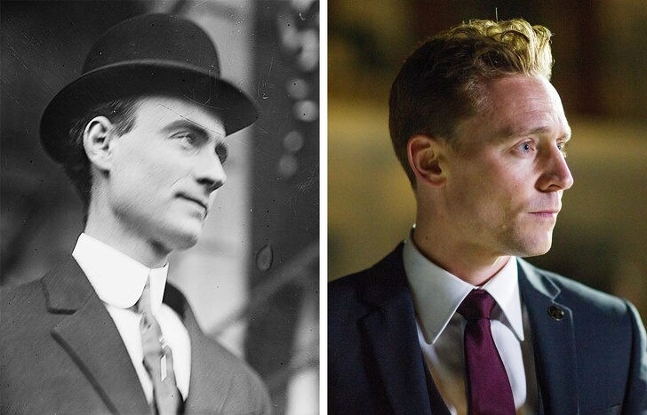 女星似，男星更似，先來邪神Tom Hiddleston與這位John Mitchel超似樣，莫非當年這位仁兄也