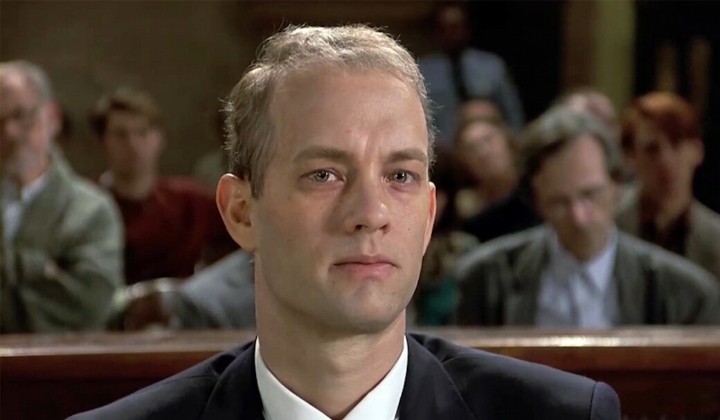 Tom Hanks在《費城故事》認真考演技，片中飾演罹患愛滋病的同志律師
