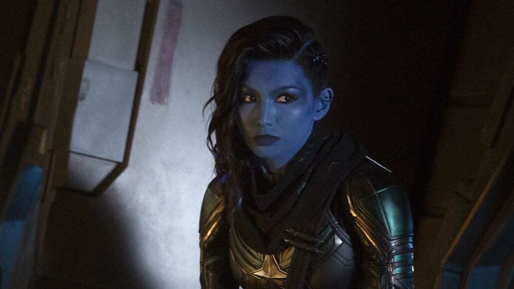 其實今次並非Gemma Chan第一次拍攝MARVEL系列，她曾於《Captain Marvel》中飾演Kree Starforce成員之一