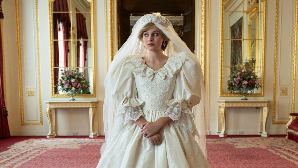《王冠：第4季》的預告中亦看到戴安娜王妃世紀婚禮時所穿的泡泡袖婚紗