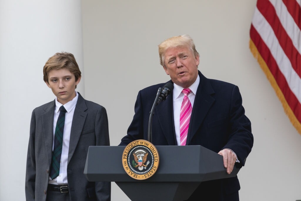 總統就職禮一點也不好玩，特朗普的么仔少年人巴倫自然就極不耐煩。過