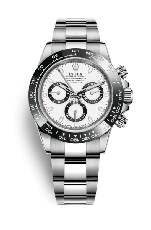 Daytona Ref: 116500 $95,000Daytona是極受歡迎的錶款，尤以黑白雙色錶面最受追捧，雖然定價