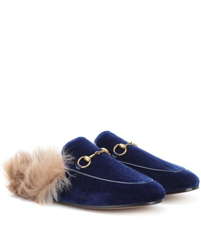Gucci HK$6,900天鵝絨拖鞋