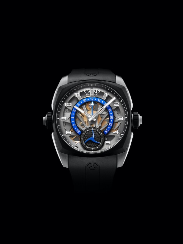 瑞士獨立鐘錶品牌CYRUS賽瑞的Klepcys GMT Retrograde腕錶搭載品牌全新研製的自動上鏈