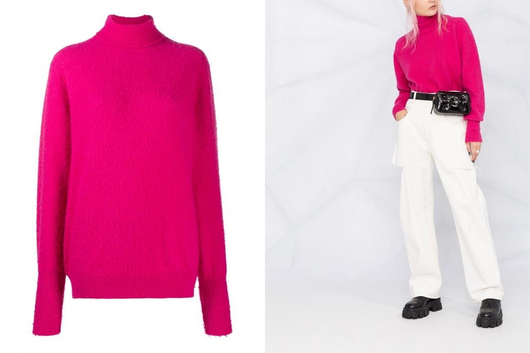 對平時的冷衫感到沉悶？這件螢光粉紅色冷衫是你的最佳選擇。樽領與長