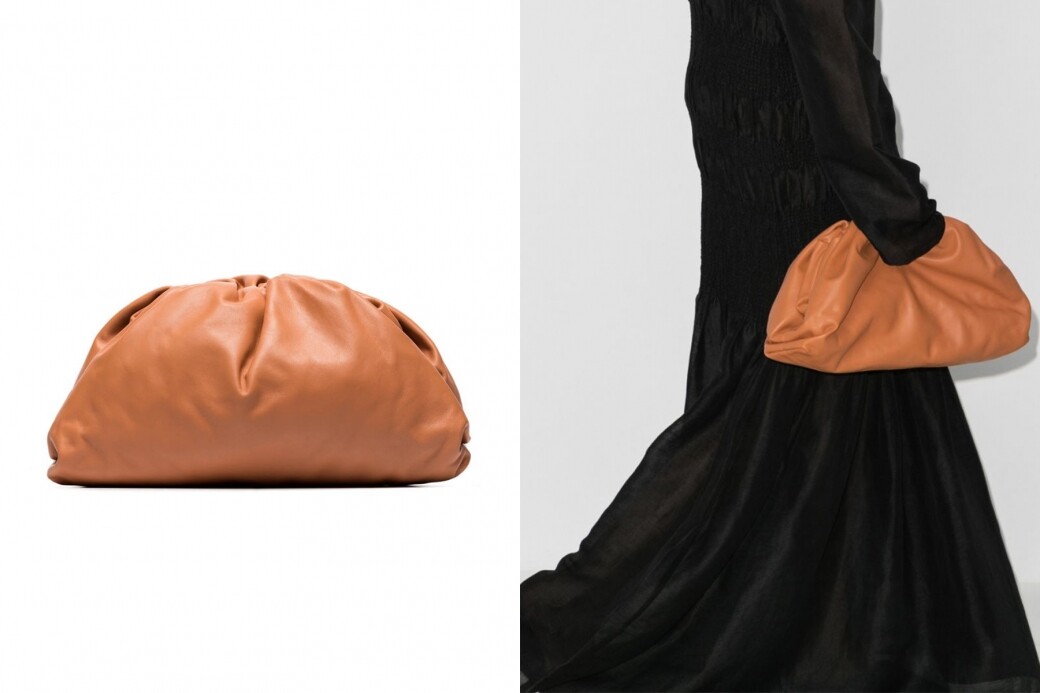 The Pouch是近年最具代表性的軟皮clutch bag，配上誘人而百搭焦糖啡色，絕對是手