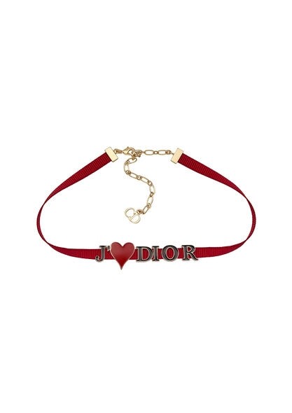 Dior Dioramour珍珠紅心choker $3,700