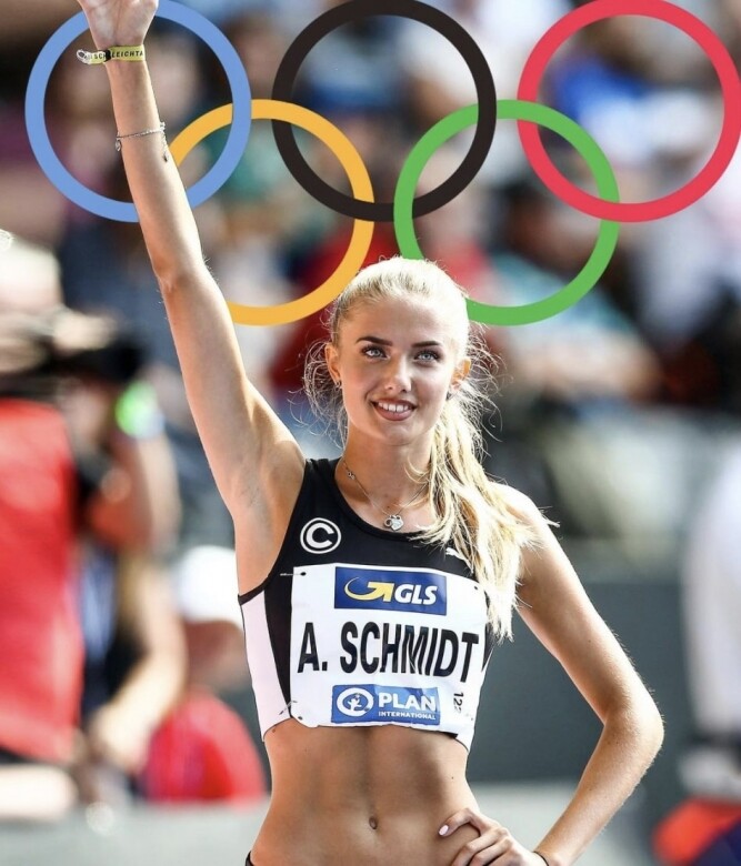 即將代表德國出戰東奧4x400米接力賽的Alica Schmidt，是位田徑選手，現專攻400米及400米跨欄項目。年紀輕輕的她已曾分別在2017年歐洲U20及2019年歐洲U23田徑錦標賽4x400米接力賽獲得亞軍，並於2019的錦標賽中400米項目中獲得第三名。