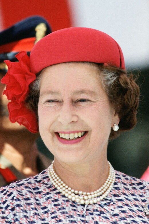 女王前往印度出訪，1983年，烈日下的女王笑的超級燦爛！