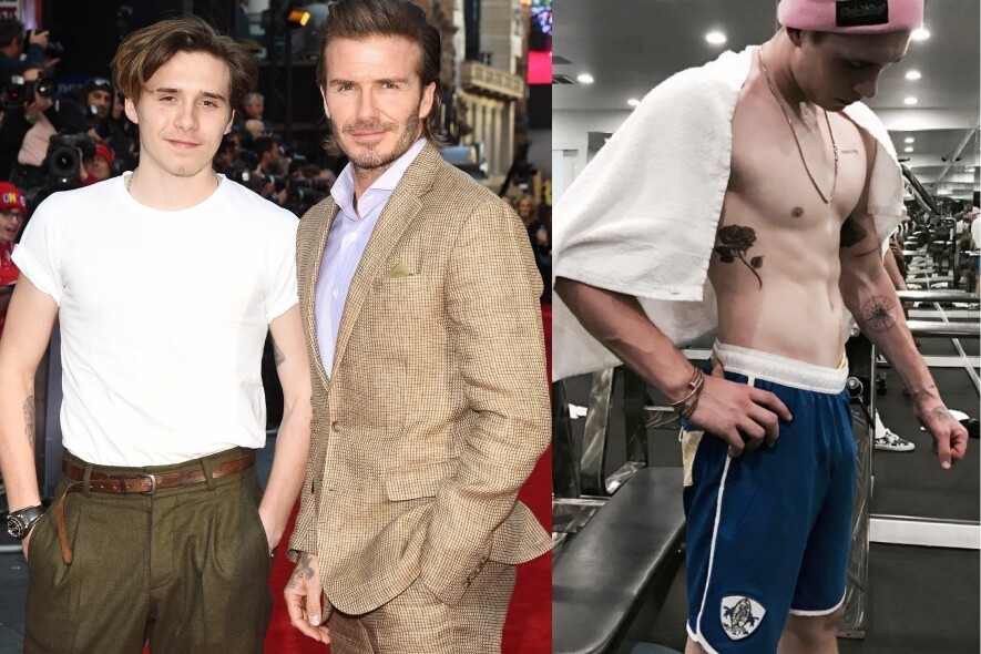 David Beckham, Angelina Jolie, 紋身, Brooklyn Beckham David Beckham, Angelina Jolie, 紋身, Brooklyn Beckham