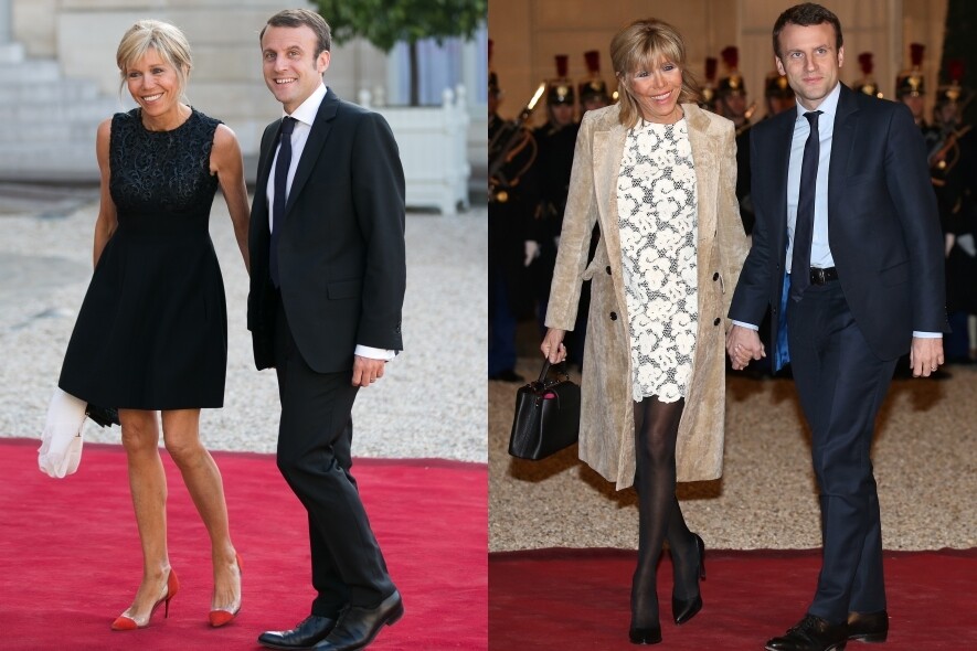 Brigitte Trogneux, Emmanuel Macron,法國總統馬克龍,穿搭,配搭,造型