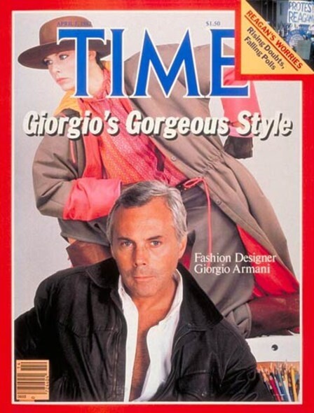 Giorgio Armani開創了一種輕鬆自在卻不失優雅感的時裝風格，為六七十年化的男