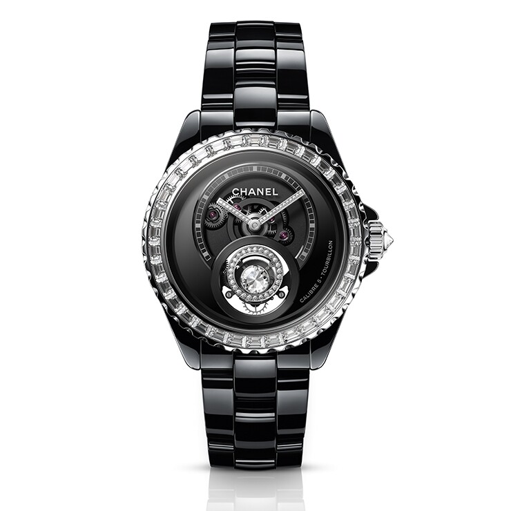 J12 Diamond Tourbillon Caliber 5鑽石陀飛輪手錶，滿足喜歡機械性設計的女士，巴黎製錶創