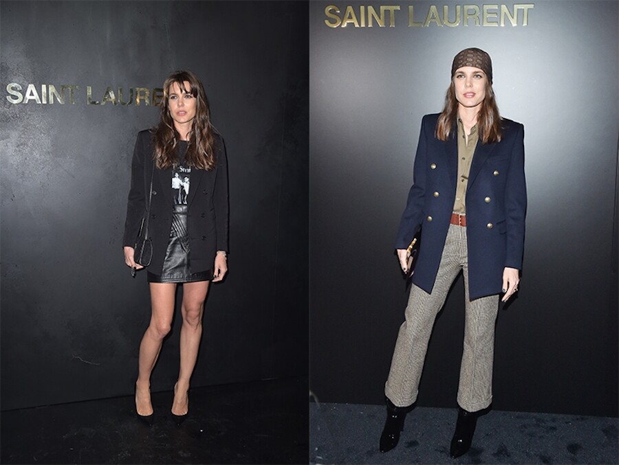 Charlotte Casiraghi跟時裝品牌Saint Laurent的關係很好，不時出席該品牌的發佈會。Saint Laurent的時裝