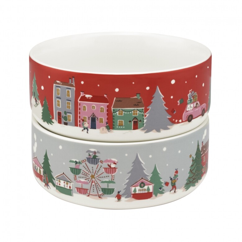 Cath Kidston推出一系列不同價位的聖誕禮物，這款聖誕印花餐碗符合節日氣氛