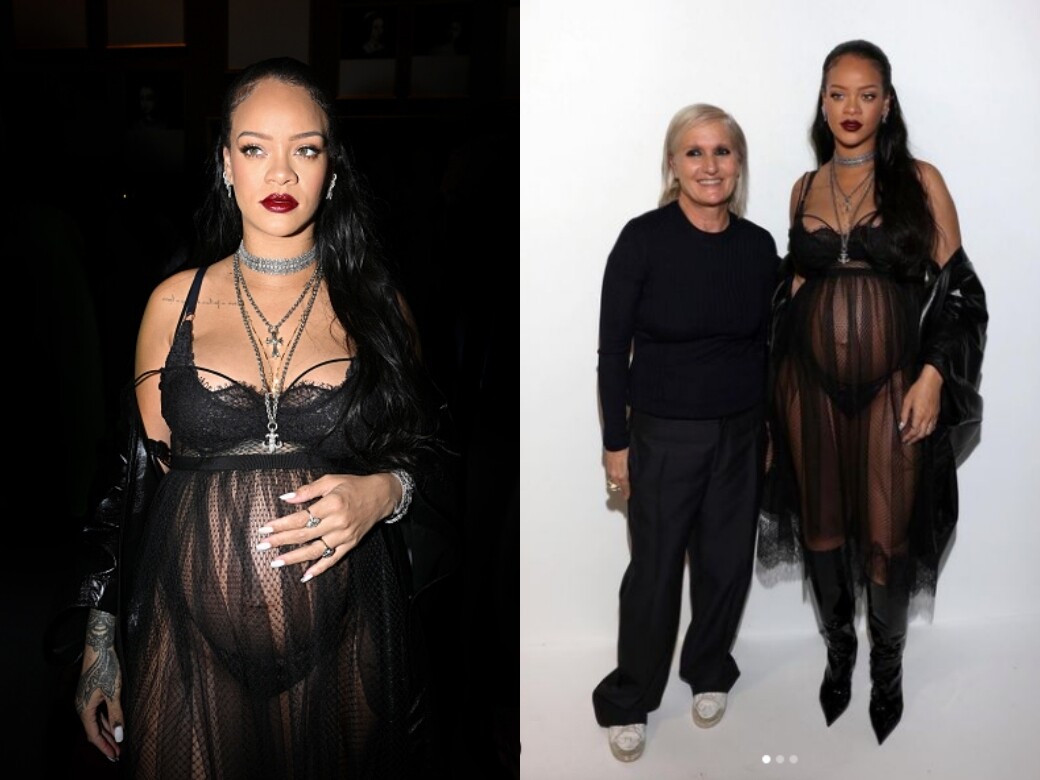 Rihanna出席Dior 2022秋冬時裝展