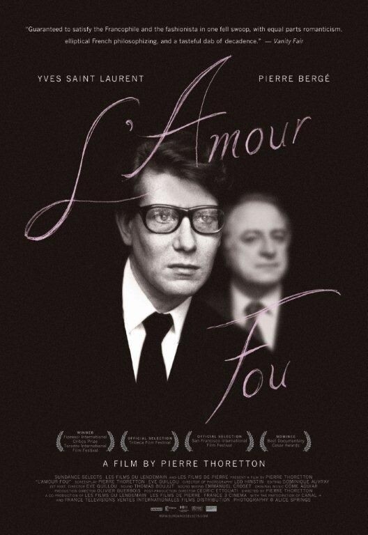 L’amour fou YSL類型：紀錄片紀錄片跟拍採訪與他相戀50年的愛人Pierre Bergé，講述Yves