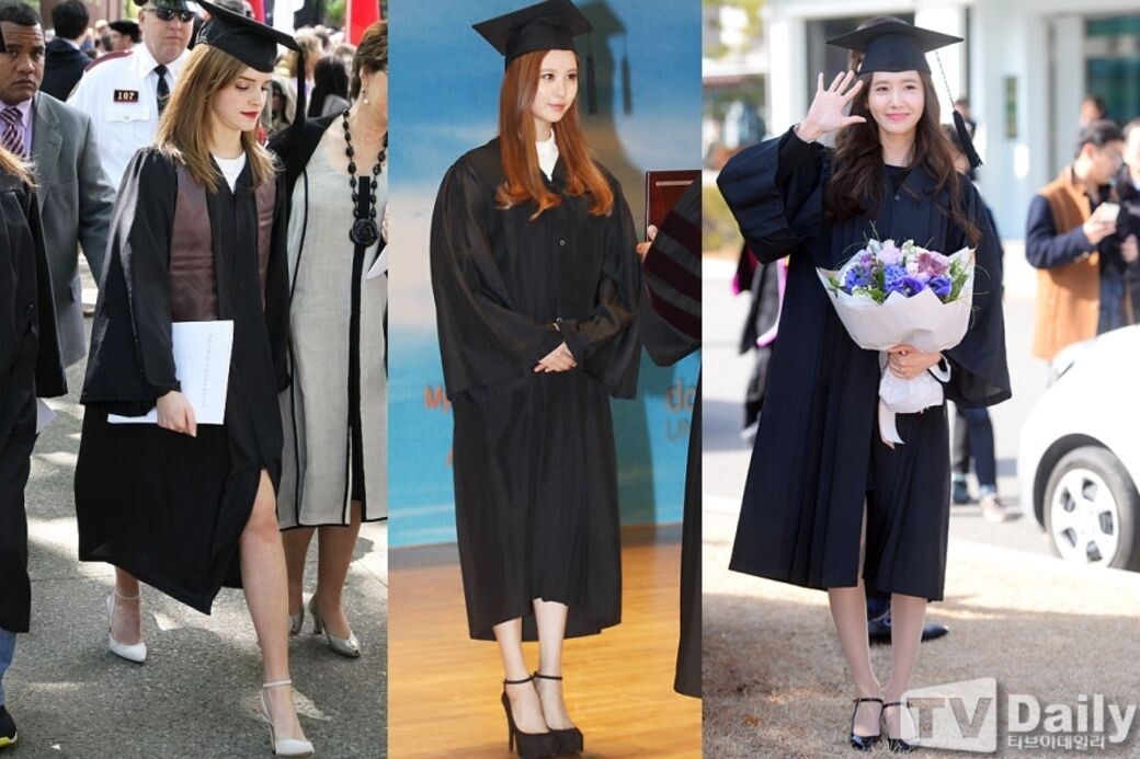 僅僅露出的小腿下半截，當然要在畢業鞋方面好好費心思一番，Emma Watson、允兒