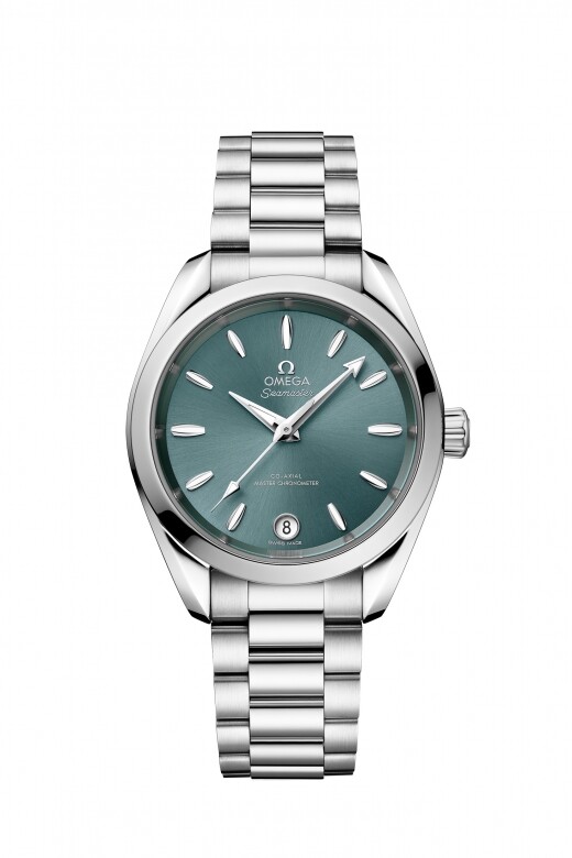 海馬系列Aqua Terra 150米 Co-axial Master Chronometer 34毫米手錶推出了不同色調的錶盤，除了以