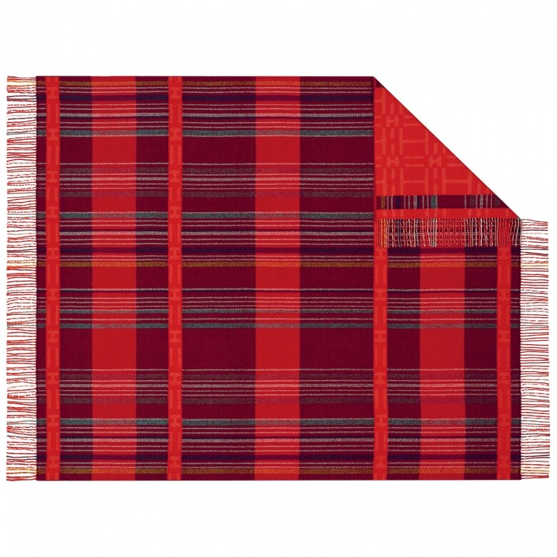 HermèsScott’H羊毛格紋毛毯HK$7,000