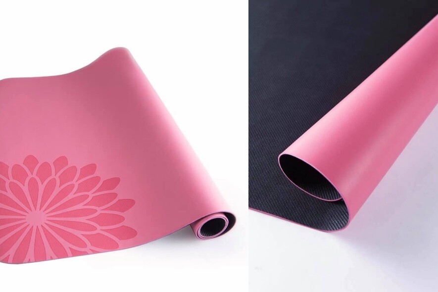 Easyoga Hand size yoga mat有粉紅色和黑色選擇，品牌在香港設有showroom，不妨親身上去摸一