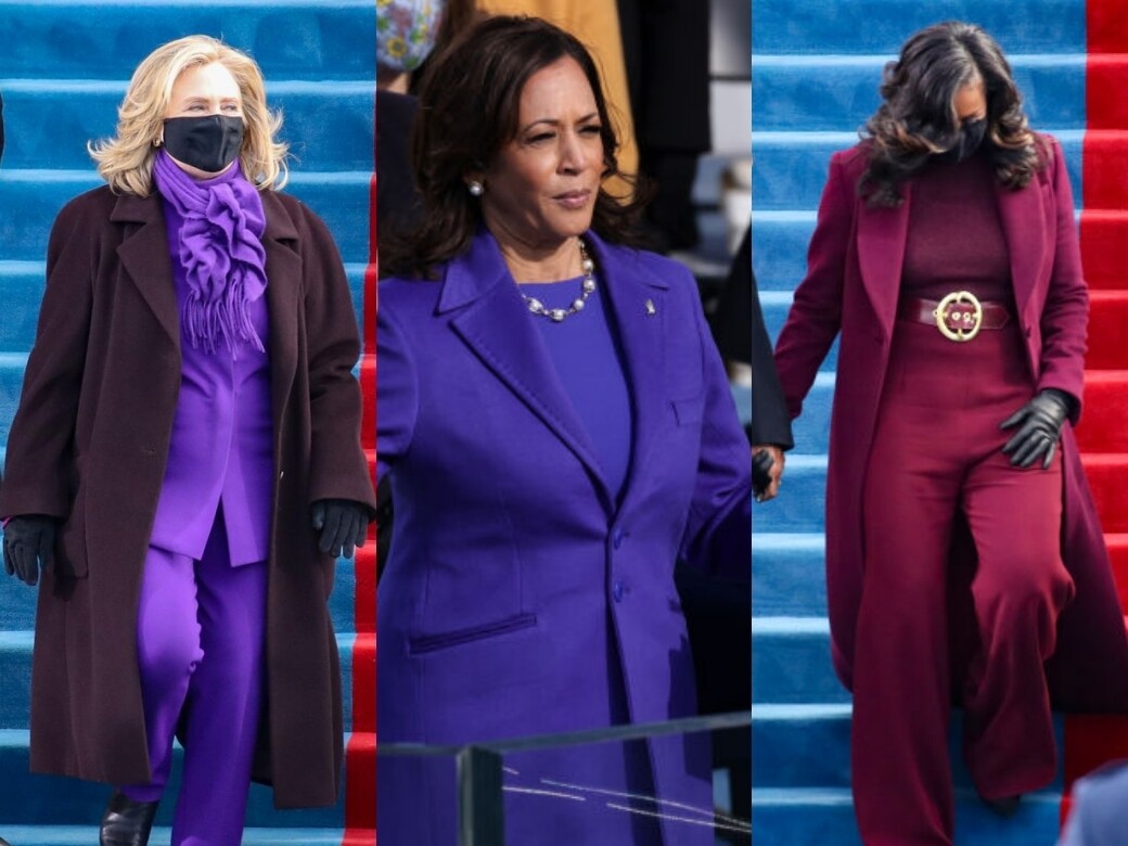 為何就職典禮上女士都穿紫色？副總統賀錦麗Kamala Harris、連希拉莉及蜜雪兒均以紫色穿搭現身！顏色隱藏甚麼祕密？