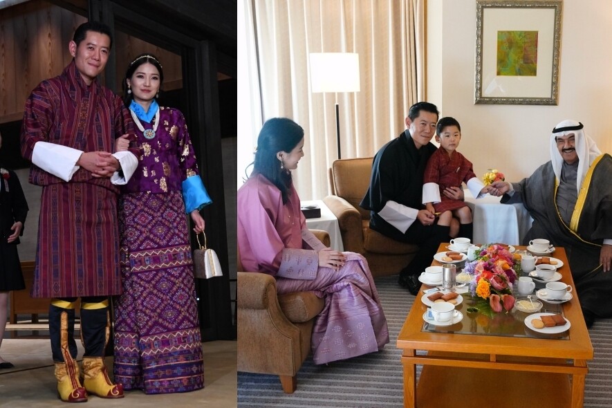 少有露面的不丹小王子，此次隨爸爸媽媽驚喜亮相於德仁天皇的就職儀