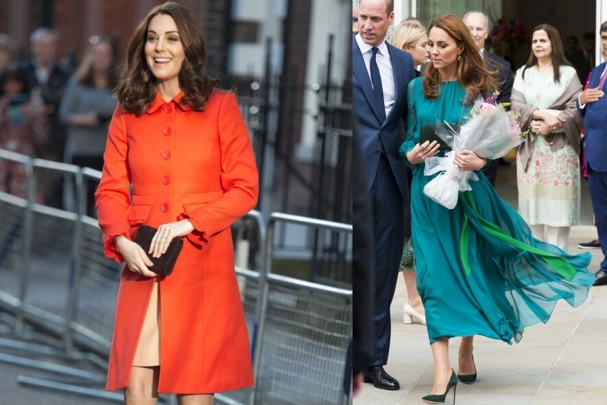 英女王的「彩虹」衣着讓人印像深刻，可當年的凱特反倒沒有了女王的這份