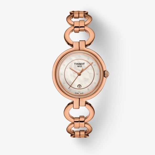 Tissot不僅設計錶圈直徑較小的女士腕錶，還有猶如手鏈的裝飾性腕錶，Tissot Flamingo