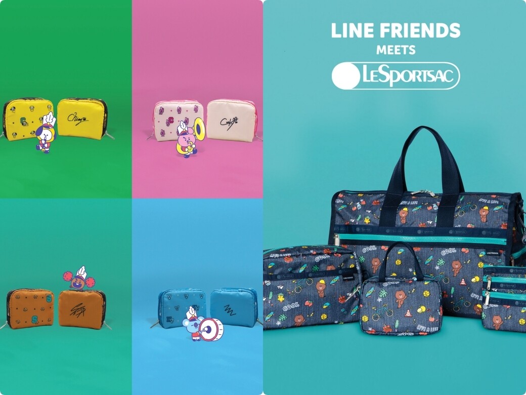 人氣少年團BT21卡通角色及Line Friends聯同品牌LeSportsac進行合作 產品設計可愛又實用! 人氣少年團BT21卡通角色及Line Friends聯同品牌LeSportsac進行合作 產品設計可愛又實用!