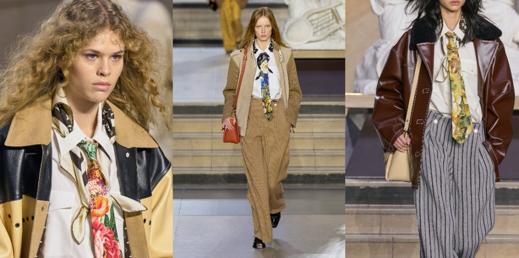 Louis Vuitton2022秋冬時裝騷重點：圍巾＋領帶的組合