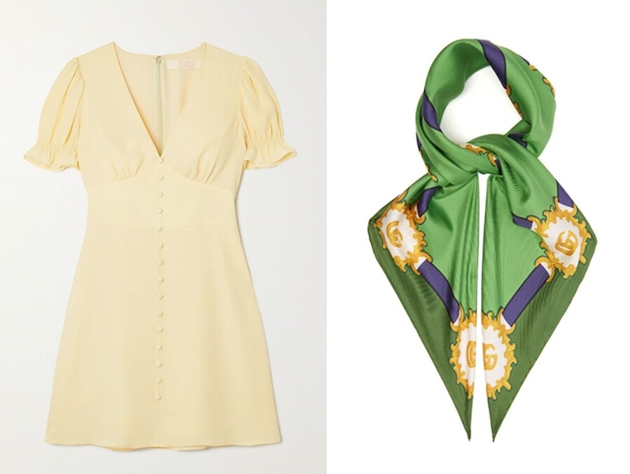 青春如葛薇龍的女生，可以選擇一件TVF的淡黃色連身裙，由縐紗剪裁而成