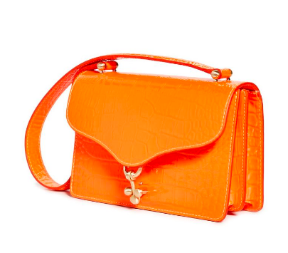橙色雙層手袋