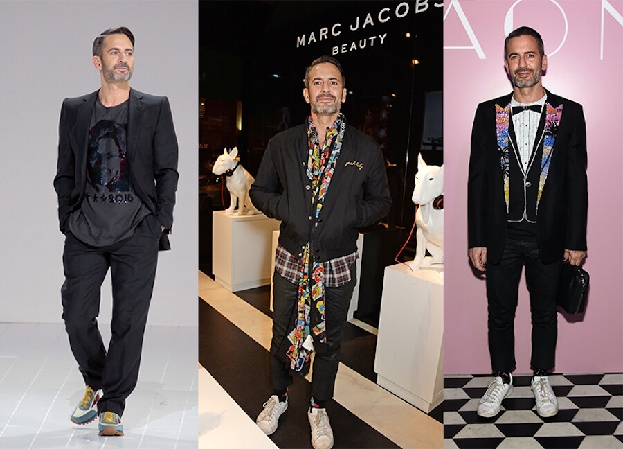 當時53歲的Marc Jacobs看起來真的不像過50歲，他喜歡年輕化的打扮，擅長將彩