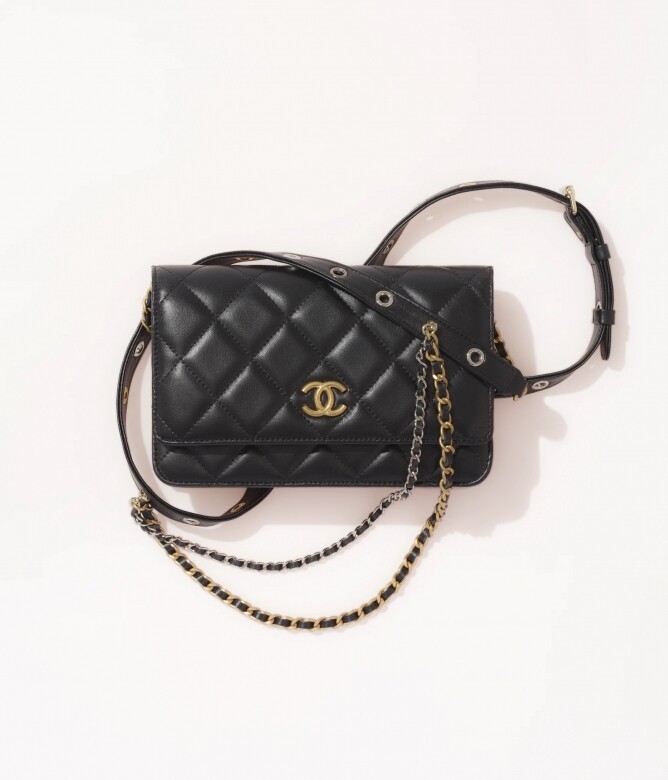 Chanel黑色鏈條銀包 Wallet On Chain（WOC）