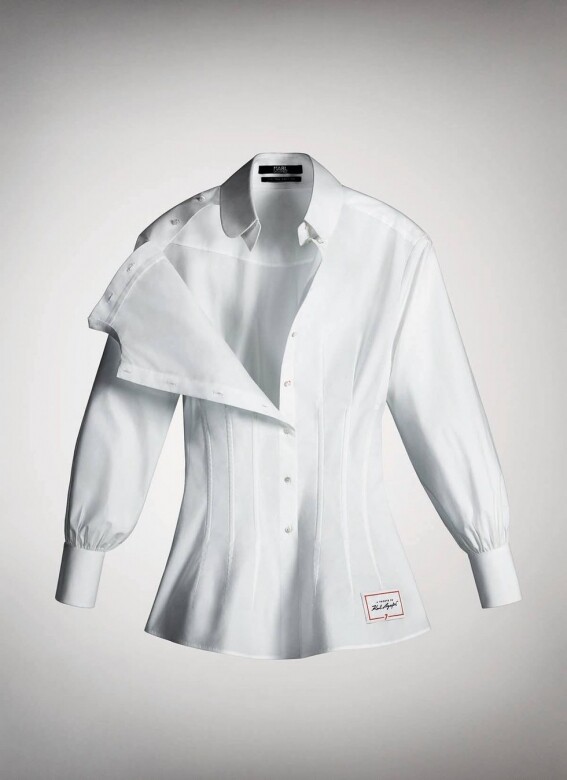 Carine的設計並不流露於白襯衫的表面，而是把腰線與扣子作出改動，塑造出
